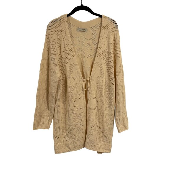 Aldo Martins Cream Lace Long Cardigan U.S. Size 6 - Picture 1 of 7